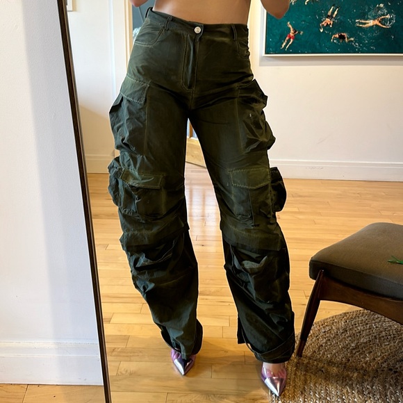 Pants - Vintage Cargo pants wide leg utility pants